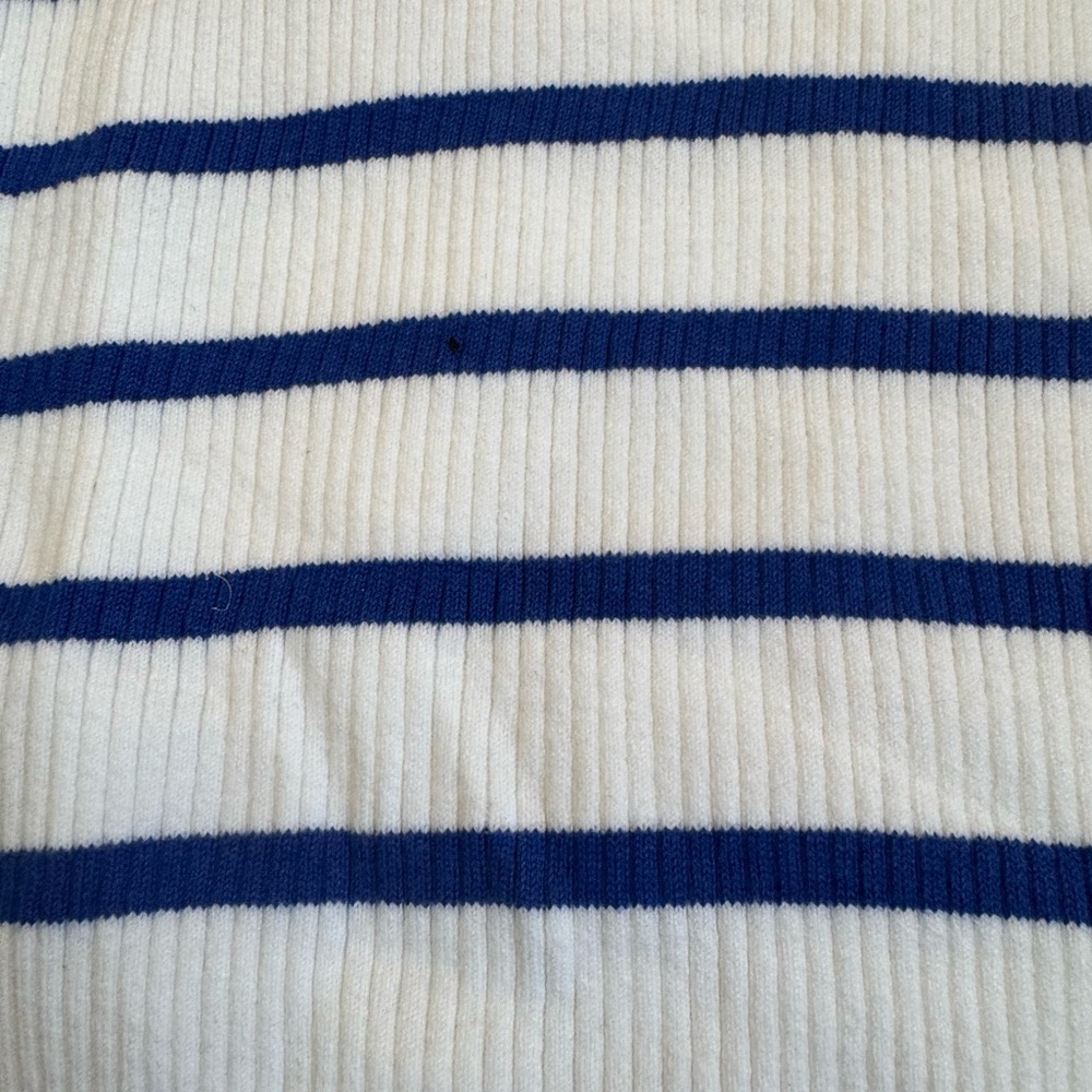 Old Navy Blue & White Striped Ribbed Sleeveless Knit Top XXL NWT - Picture 6 of 8